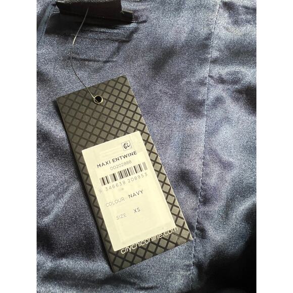 City Chic Entwine Maxi Dress Navy Size 14 - Picture 9 of 10